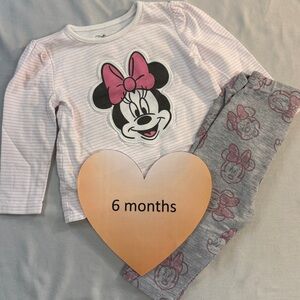 Disney - Minnie Mouse Pink and Grey Baby Set